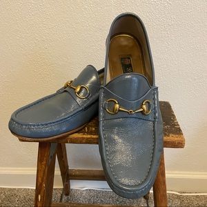 Gucci Patent Leather Horsebit Loafers